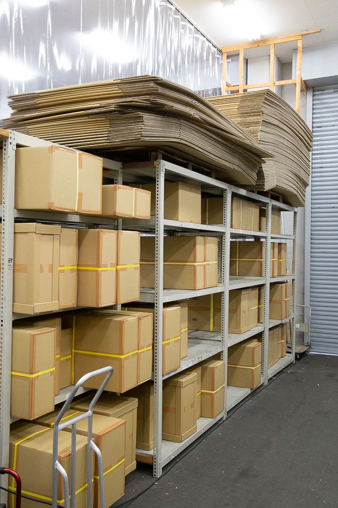 Packed boxes
